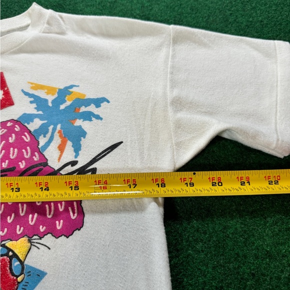 Vintage 80s RARE Pepsi Cola Surf Surfer Women’s Small Beach Crop Top T Shirt - Picture 6 of 9